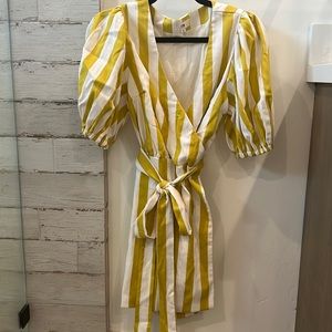 LPA from revolve, size small. Worn once. Linen striped dress.